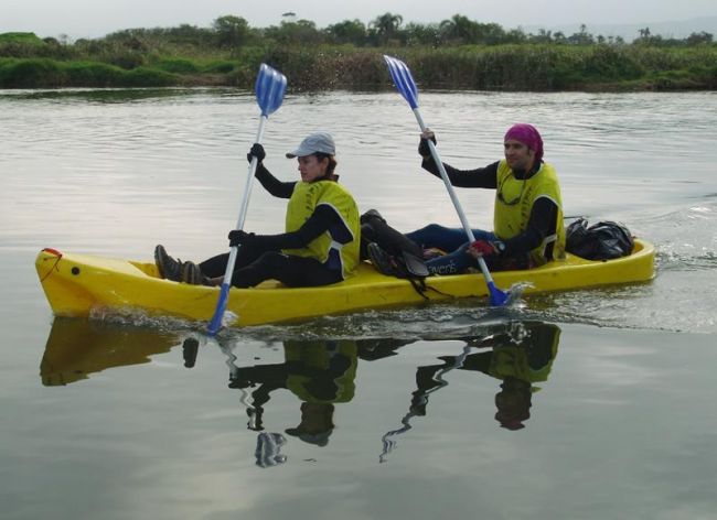 Competidores durante a manhã na prova de canoagem (foto: Divulgação/ Domicio Somariva Filho)