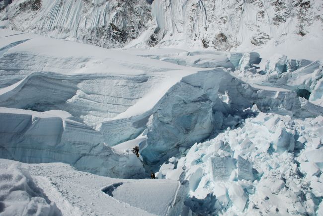 Cascata desmorona e não deixa feridos no Everest (foto: Arquivo Pessoal/ Rodrigo Raineri)