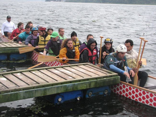 Atletas na canoagem sofrem com ventos (foto: Bruna Didario/ www.webventure.com.br)