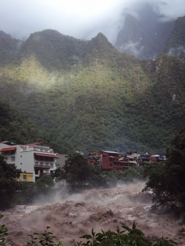 Rios na região de Machu Picchu estão com nível acima do normal (foto: Arquivo pessoal/ Cauê Guazzelli)