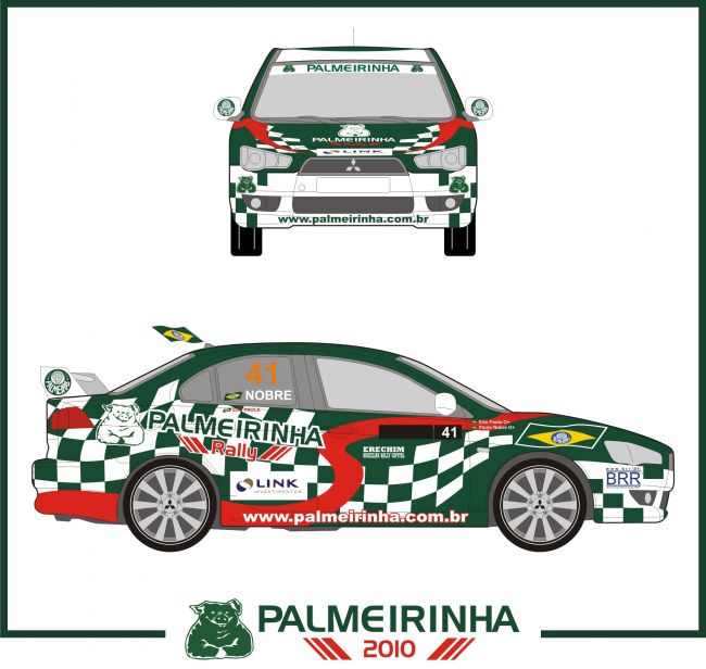 Palmeirinha correrá com um Mitsubishi Lancer Evo X (foto: Divulgação)