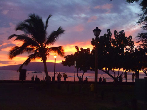 Por do sol em Maui (foto: Arquivo Pessoal/ Roberta Borsari)