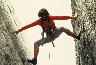 O escalador Reinhold Messner  ainda novato (foto: Arquivo pessoal )