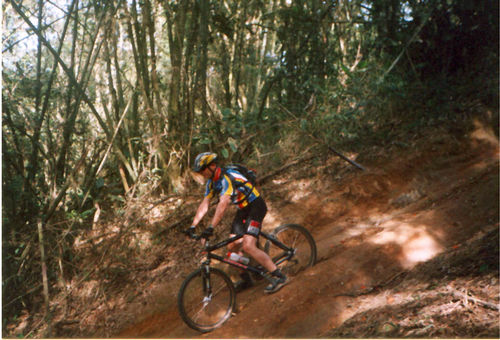 A trilha de Caucaia do Alto é feita quase toda na sombra. (foto: Arquivo Amigos da Bike)