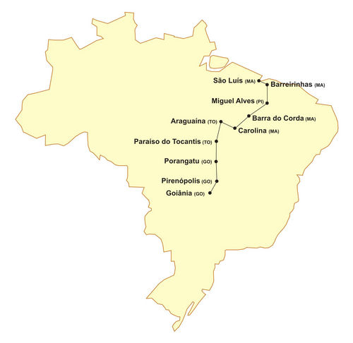 Mapa do Rally dos Sertões 2003 (foto: Arte: Caixa Preta / VipComm)