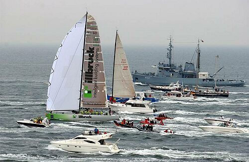 O barco illbruck  atual campeão da Volvo Ocean Race. (foto: Rick Tomlinson)