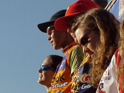 Pódio Feminino na etapa de abertura da Ametur  em 2002. (foto: Luciana de Oliveira / Arquivo Webventure)