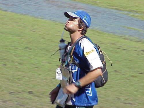 Guilherme Pahl  navegador da Oskalunga  durante a prova qualificatória para o Ecomotion  vencida por este time. (foto: Camila Christianini / Arquivo Webventure)