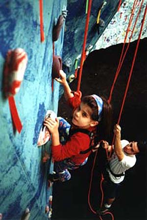 Equipe do Ginásio Crux (acima) preparou a maior parede de escalada já feita para uma feira (foto: Divulgação/Crux Escalada Esportiva)