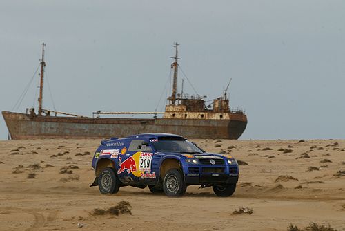 O Volkswagen Touareg de Bruno Saby acelerando na especial deste sábado (foto: Divulgação)