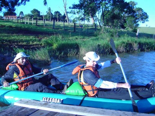 Competidores fizeram trechos de duck na represa (foto: Divulgação)