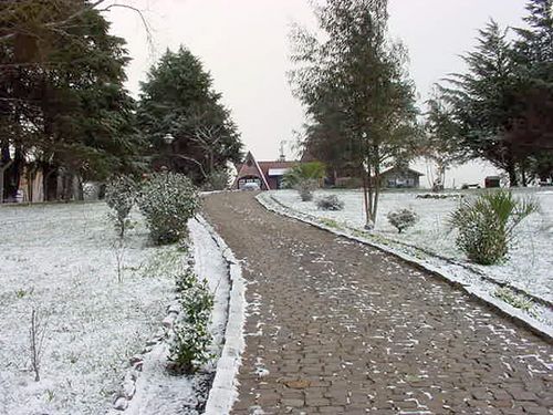 Neve atinge a cidade de São Joaquim (foto: Ronaldo Coutinho do Prado/ Climaterra)