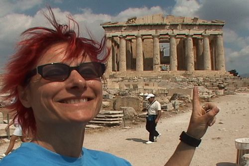 Renata Falzoni em Atenas. (foto: Divulgação)