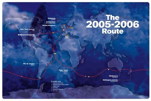 Percurso da regata entre 2005 e 2006 (foto: Divulgação)
