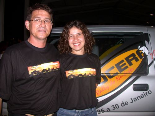 Ehrlich Cordão e Flávia Moreira  diretora financeira do Rally Cerapió. (foto: Divulgação)