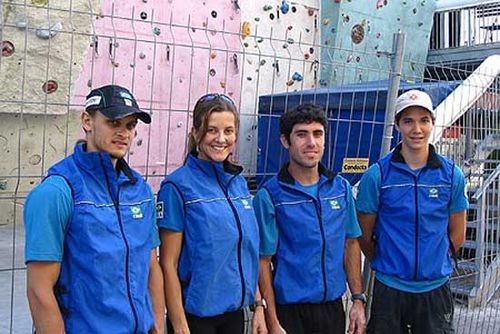 André  Janine  Anderson e César em Chamonix. (foto: Divulgação)