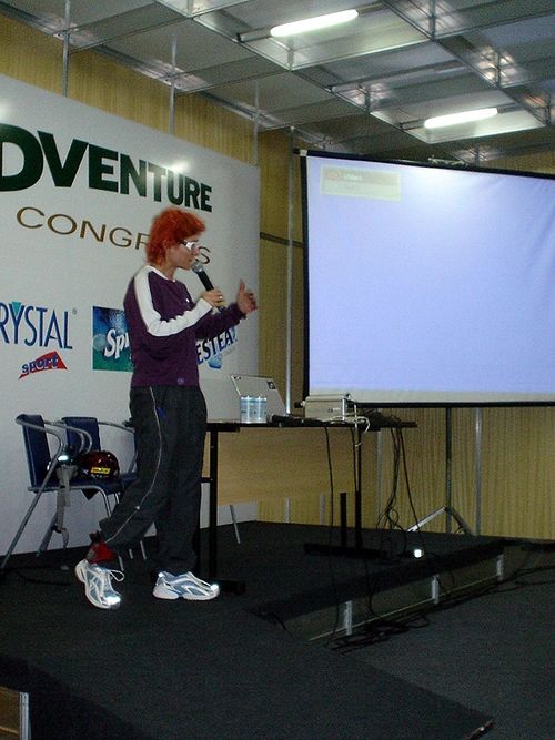 Renata Falzoni em palestra na Adventure Fair. (foto: Camila Christianini/ www.webventure.com.br)