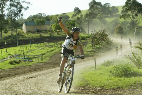 Mário Roma nas trilhas da Cape Epic  na África. (foto: Arquivo pessoal.)