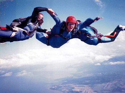 Jeferson Biela no primeiro salto (foto: Arquivo Pessoal)