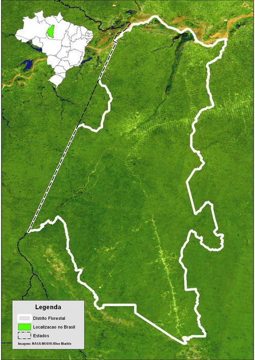 Mapa do Distrito Florestal (PA) (foto: Divulgação MMA)