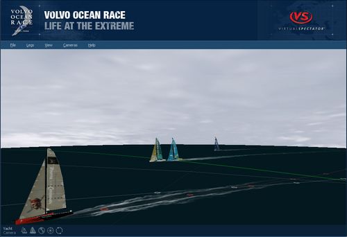 Captura de tela do Virtual Spectator mostra como será a disputa (foto: Divulgação/ VOR)