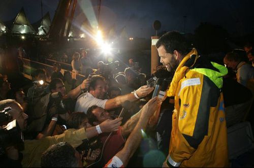 Torben Grael na chegada no Rio de Janeiro (foto: VOR/ David Branigan)