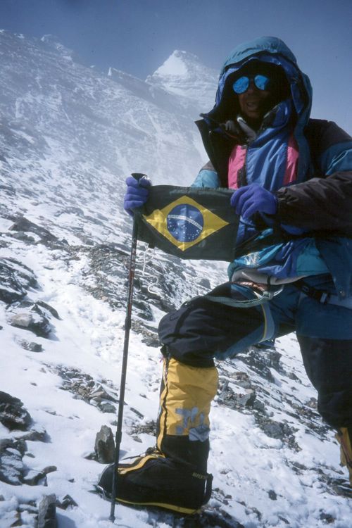 Paulo Coelho a 8.300m no Everest  em 2003 (foto: Helena Coelho)