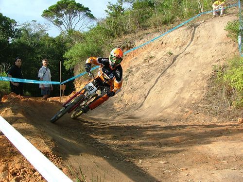 Pista montada no litoral catarinense para a Copa do Mundo de MTB em 2005 (foto: Divulgação)