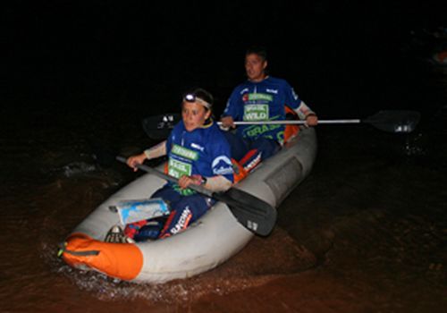 Dupla na perna da canoagem (foto: Divulgação/ Sundown Audax)