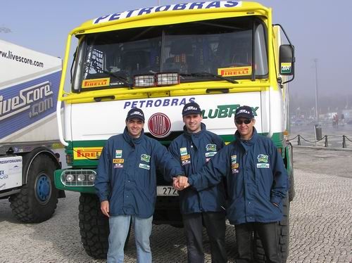 Maykel  Mira e André; piloto brasileiro não fez boa prova hoje (foto: Divulgação/ Tatra)