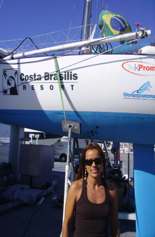 Izabel Pimental se prepara para Mini-Transat 2007 (foto: Arquivo Pessoal)