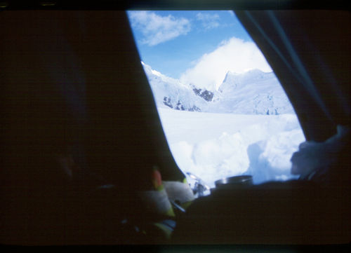 Vista de dentro da barraca (foto: Alta Altitude)