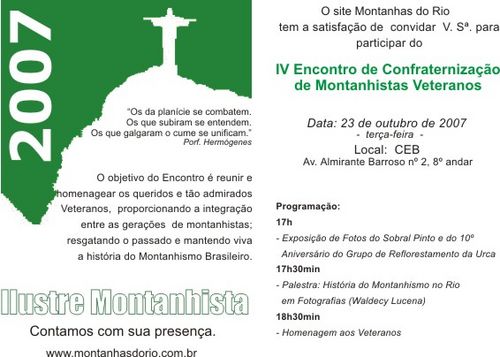 Cartaz do evento (foto: Montanhas do Rio)