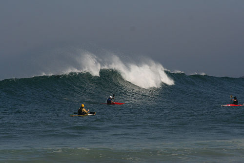 Mundial já começou em Bakio (foto: Roberta Borsari estréia com vitória no Mundial de Kayaksurf 2007)