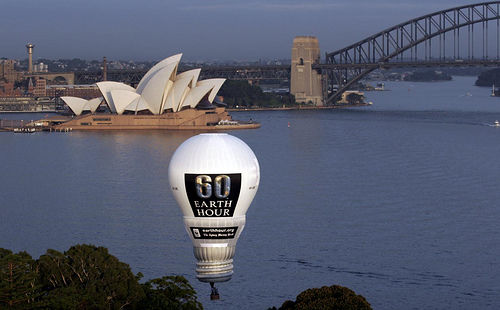 Balão em Sydney (foto: www.earthhour.org)