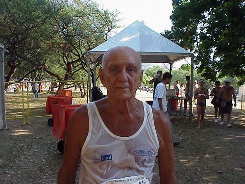 Seu Heleno  o atleta mais idoso da competição (foto: Caroline d´Essen)